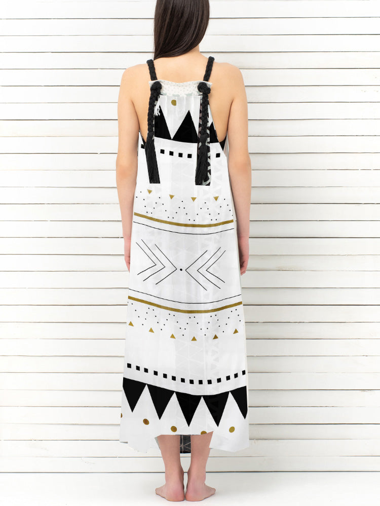 HIGH TIDE braid strap maxi dress