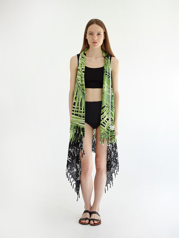 PALMA BLACK pareo vest