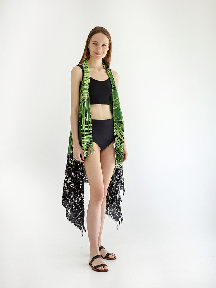 PALMA BLACK pareo vest