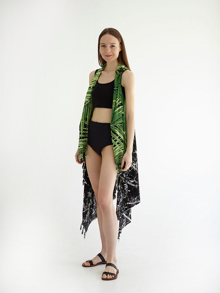 PALMA BLACK pareo vest