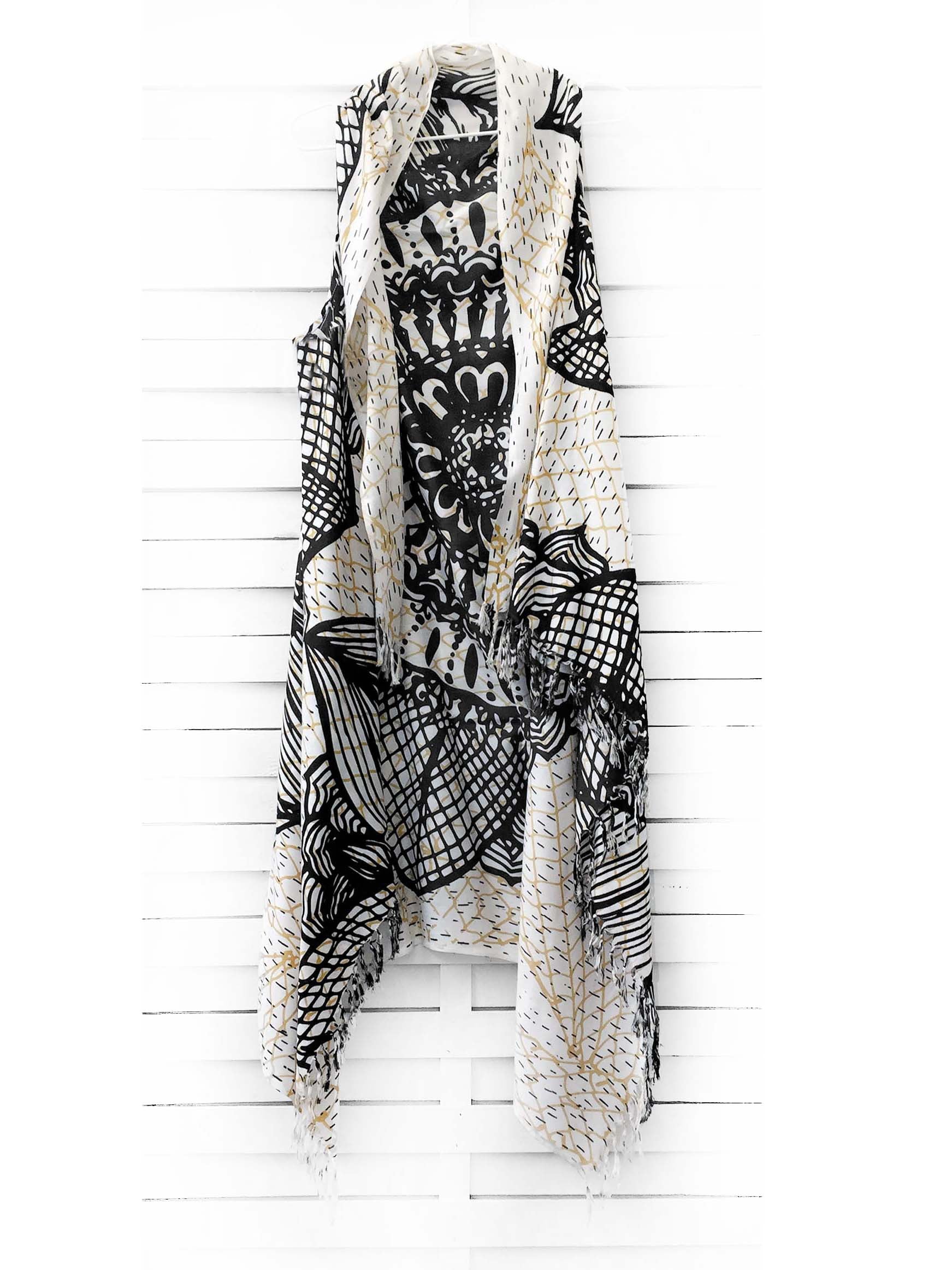 FISHNET MANDALA pareo vest