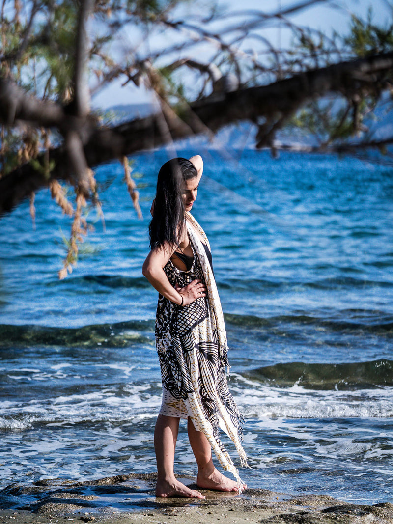 FISHNET MANDALA pareo vest