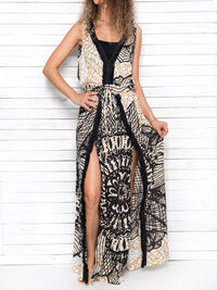 FISHNET MANDALA maxi dress