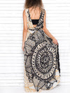 FISHNET MANDALA maxi dress