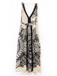 FISHNET MANDALA maxi dress