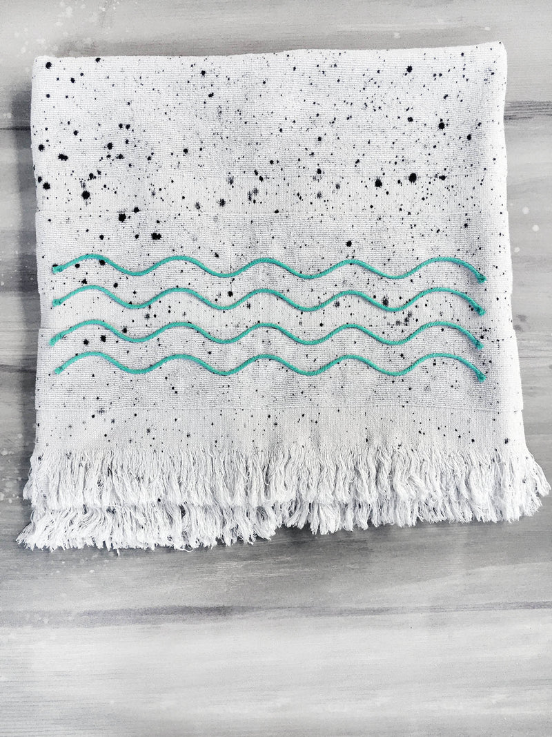 SUMMER NIGHT hand dyed peshtowel