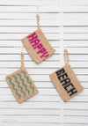 WAVES woven straw clutch