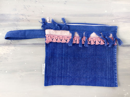 SEA WASHED terry clutch bag