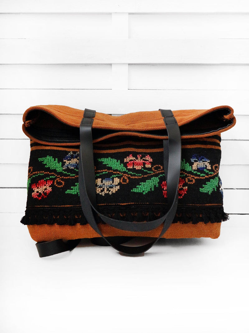 FOLKFLORAL tote backpack