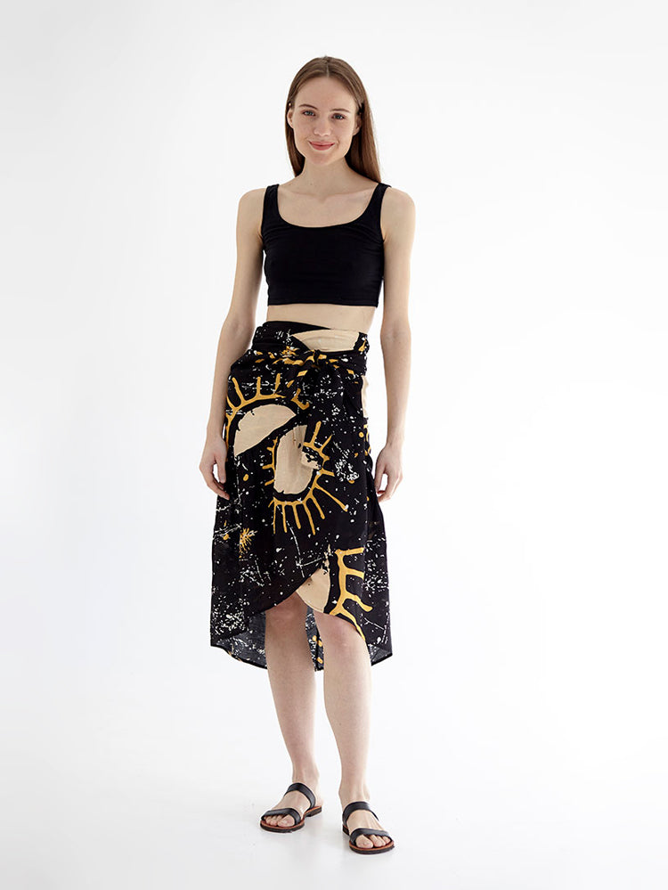 SUNSHINE wrap skirt with frill