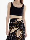 SUNSHINE wrap skirt with frill