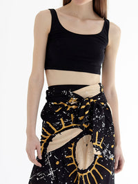 SUNSHINE wrap skirt with frill