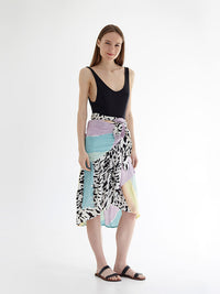 RAINBOW wrap skirt with frill