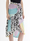 RAINBOW wrap skirt with frill
