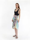 RAINBOW wrap skirt with frill