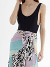 RAINBOW wrap skirt with frill
