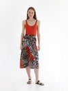CHEETAH wrap skirt with frill