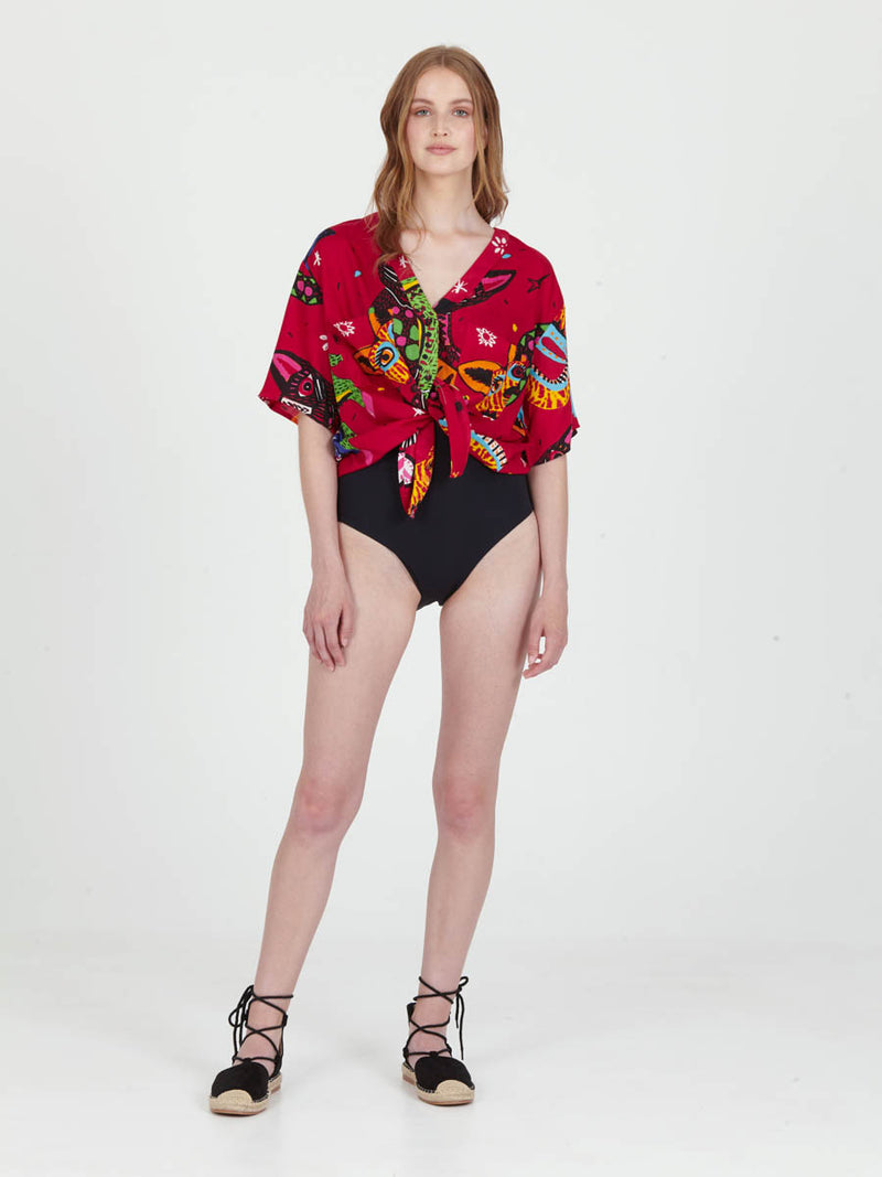 ALEBRIJES cropped shirt