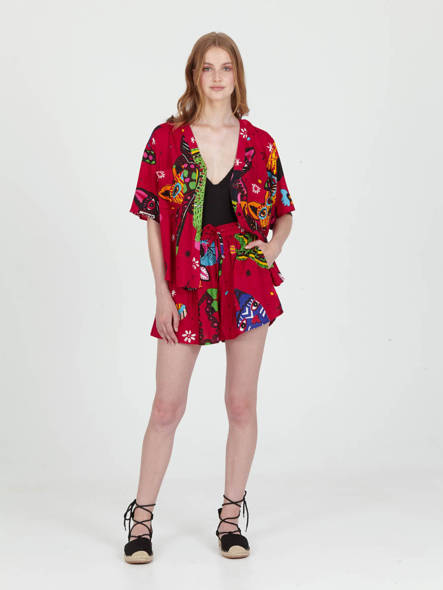 ALEBRIJES cropped shirt
