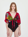 ALEBRIJES tie front top