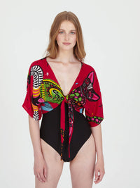 ALEBRIJES tie front top