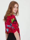 ALEBRIJES tie front top