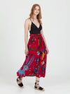 ALEBRIJES midi skirt with extra band on waist back
