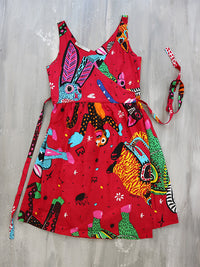 ALEBRIJES midi wrap dress