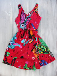 ALEBRIJES midi wrap dress