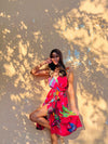 ALEBRIJES midi wrap dress