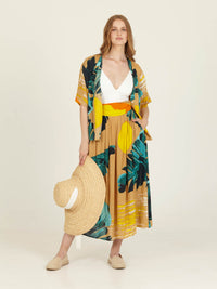 SIESTA midi skirt with extra band on waist back