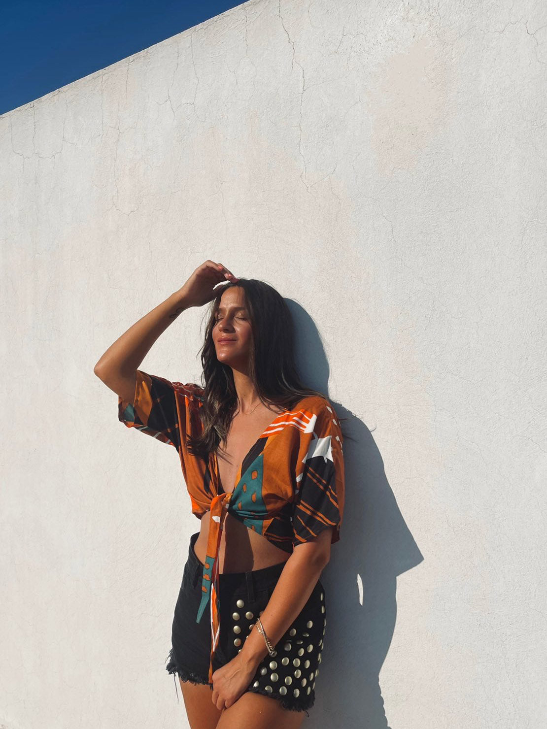 LILIUM tie front top