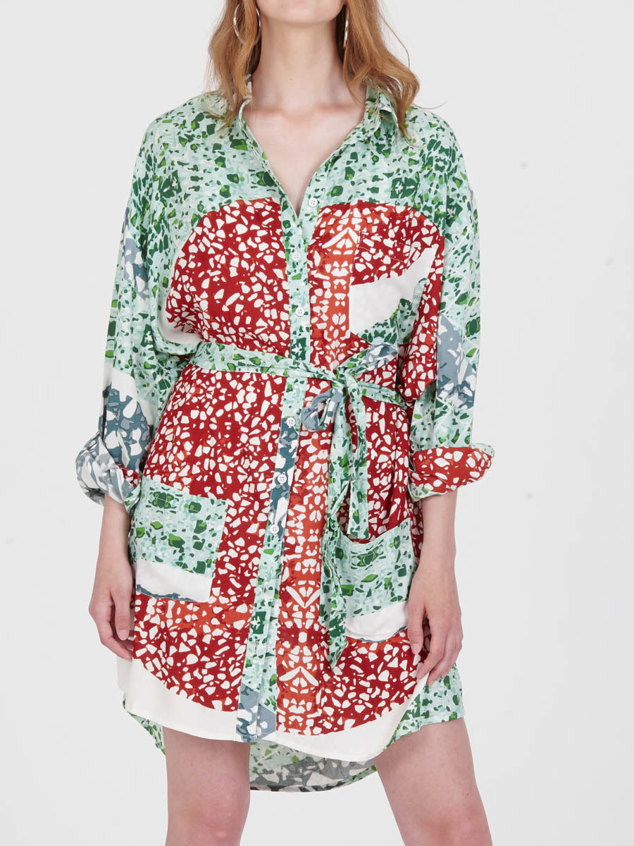 TERRAZZO boyfriend shirt dress