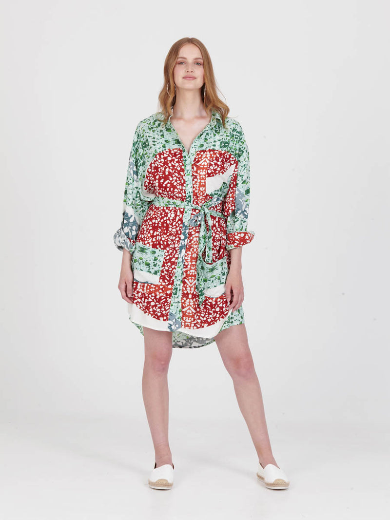 TERRAZZO boyfriend shirt dress