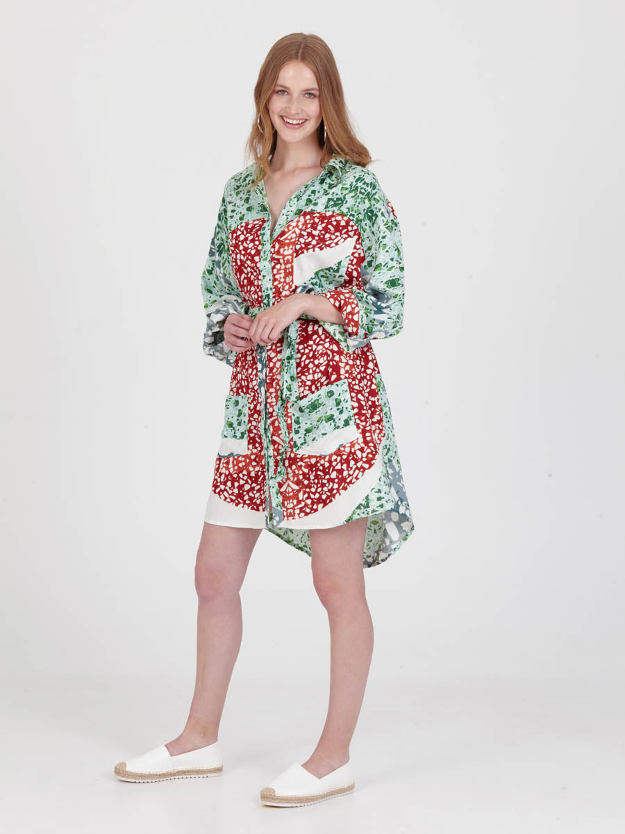 TERRAZZO boyfriend shirt dress