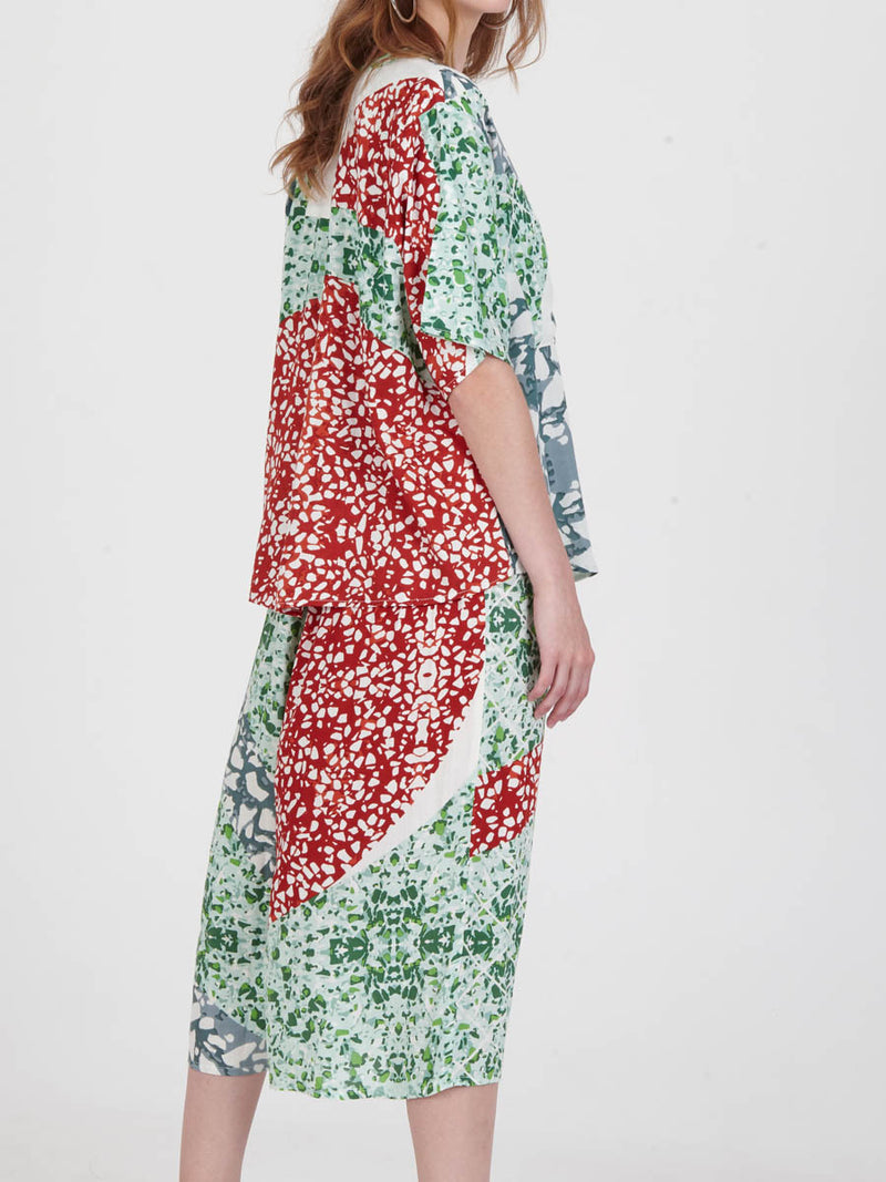 TERRAZZO cropped shirt