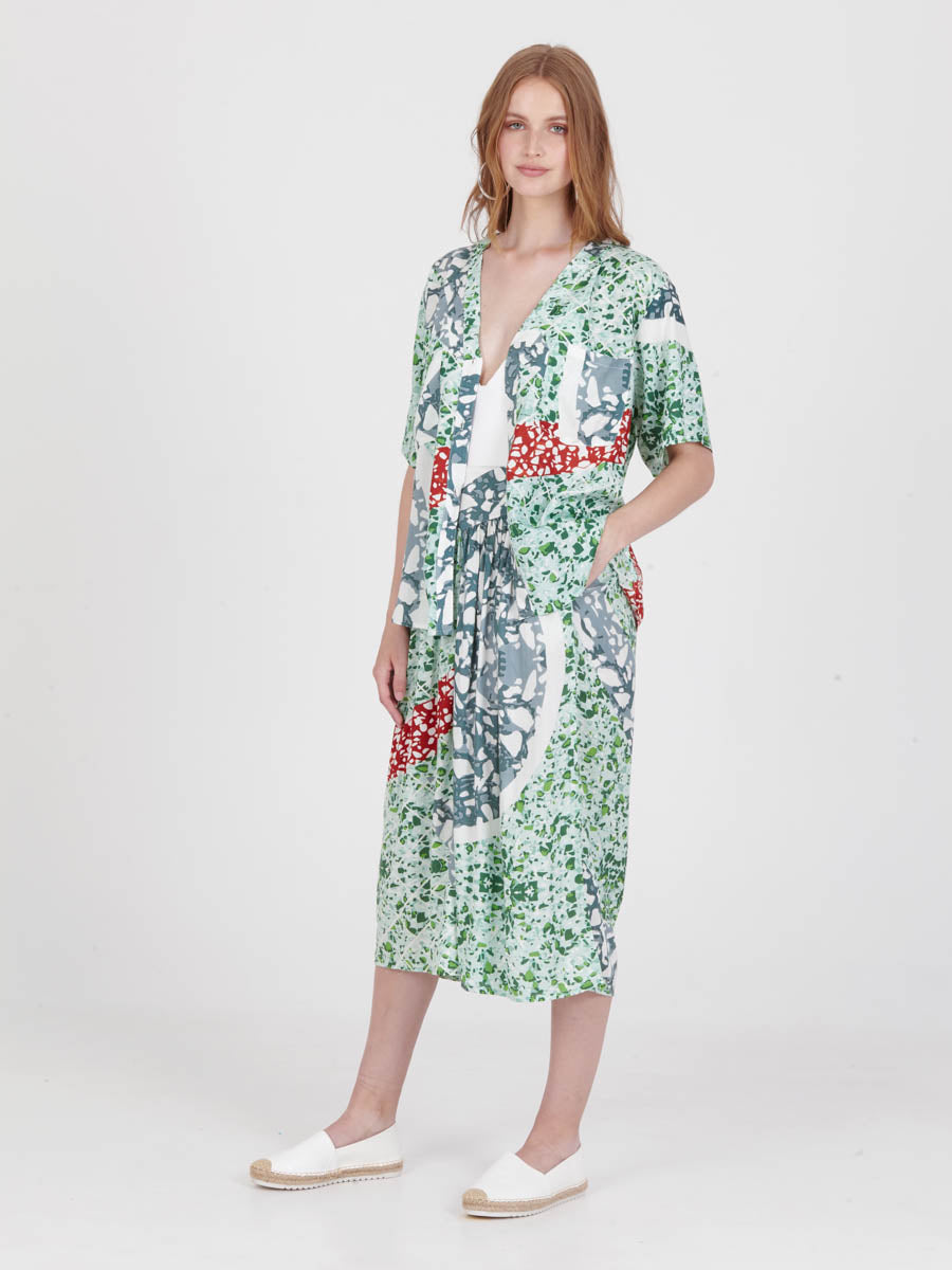 TERRAZZO cropped shirt