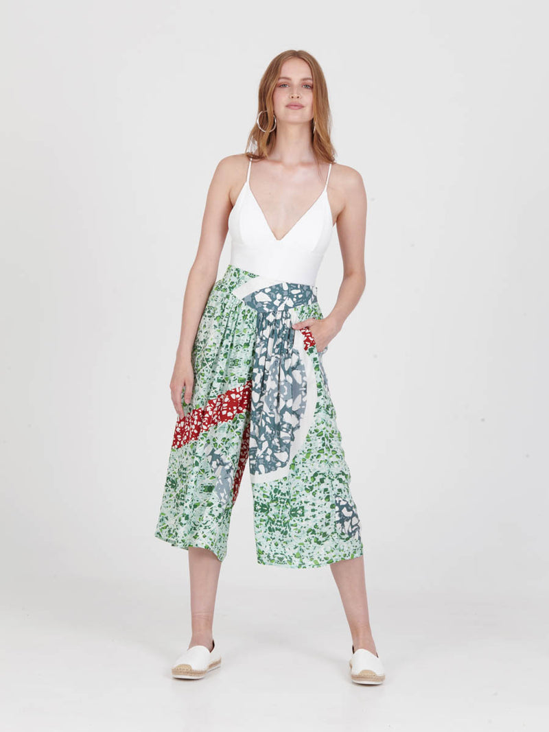 TERRAZZO wide leg culotte