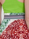 TERRAZZO midi skirt with extra band on waist back