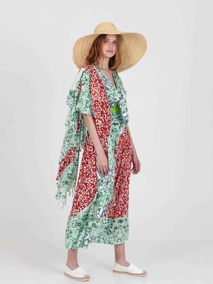 TERRAZZO midi skirt with extra band on waist back
