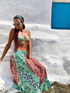 TERRAZZO midi skirt with extra band on waist back