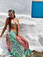 TERRAZZO maxi skirt with extra band on waist back
