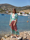 TERRAZZO midi skirt with extra band on waist back
