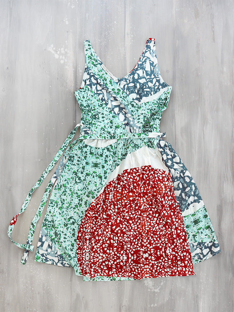 TERRAZZO midi wrap dress