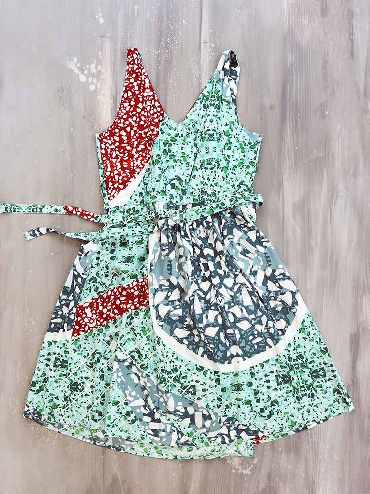 TERRAZZO midi wrap dress