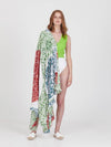 TERRAZZO frilled D-shaped pareo