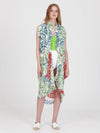 TERRAZZO frilled D-shaped pareo