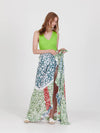 TERRAZZO frilled D-shaped pareo