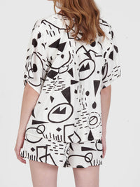 DOODLES cropped shirt