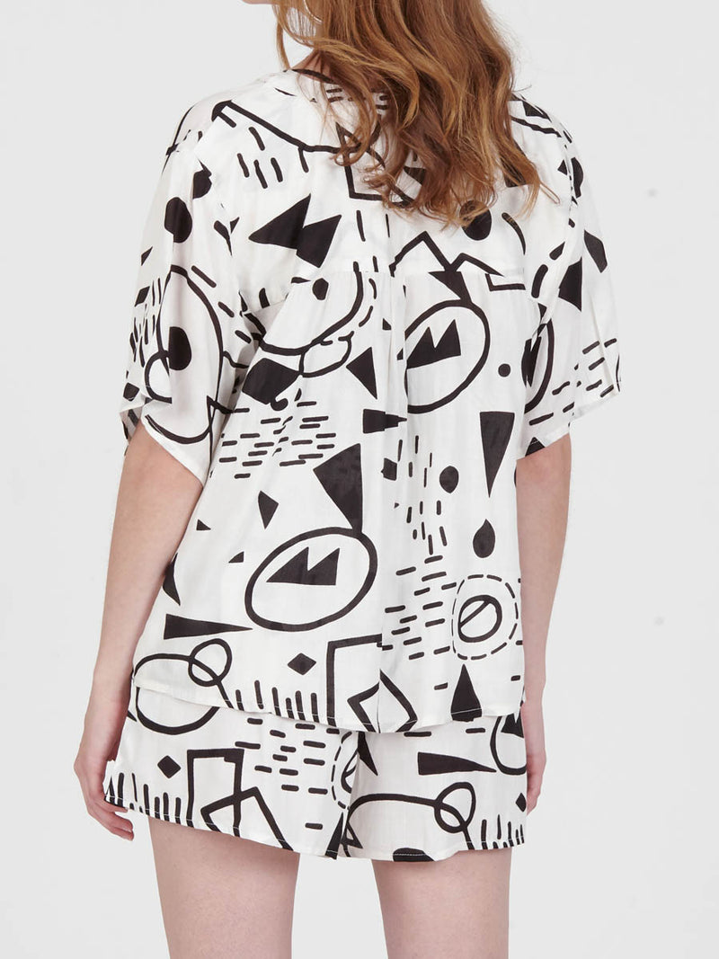 DOODLES cropped shirt